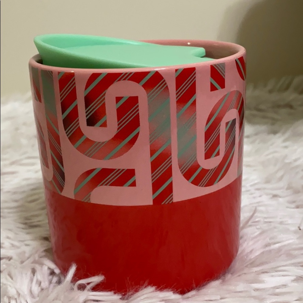 Starbucks Holiday Candy Cane Double wall ceramic tumbler